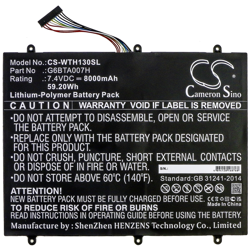 Compatible battery replacement for Wacom G6BTA007H