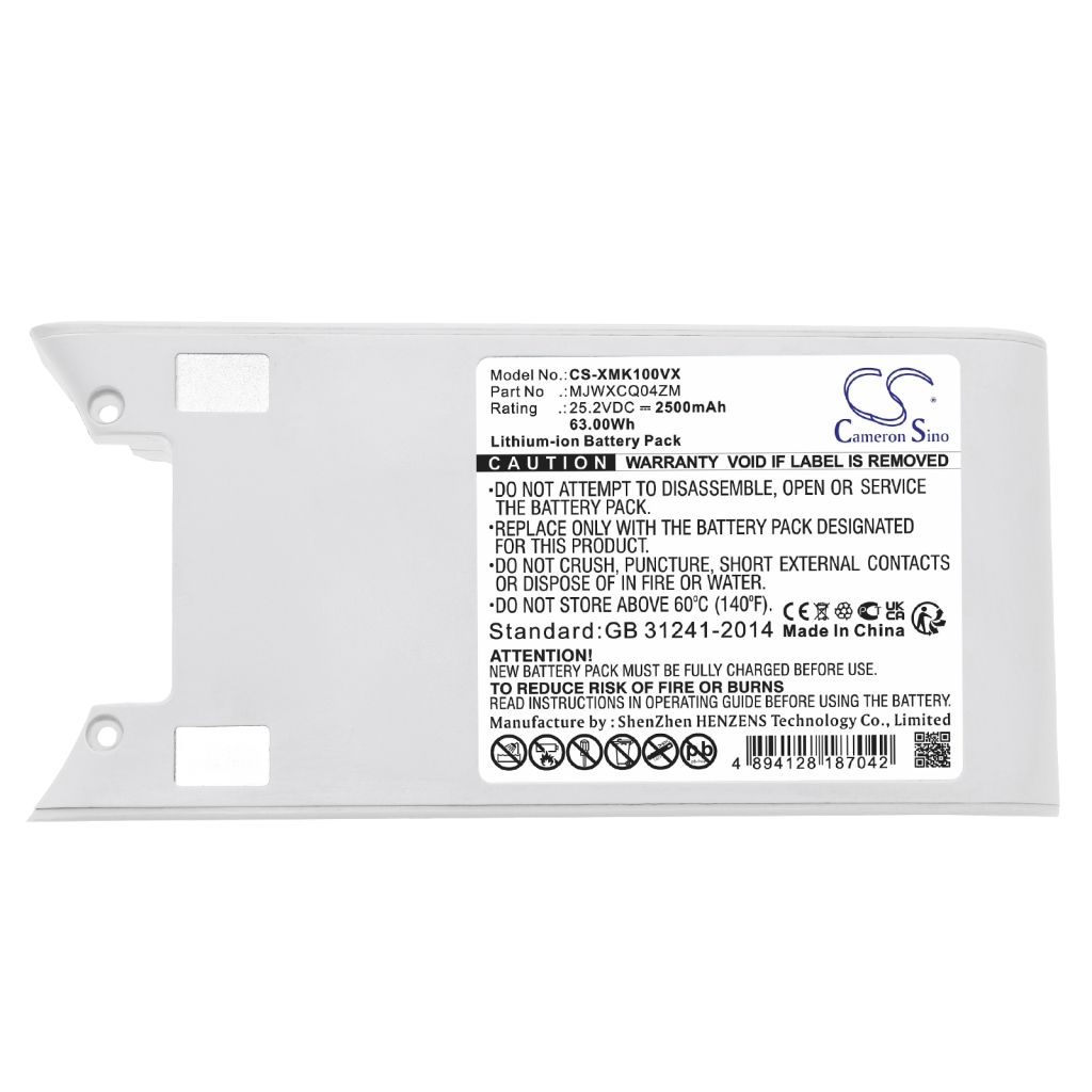 Compatible battery replacement for Xiaomi MJWXCQ04ZM