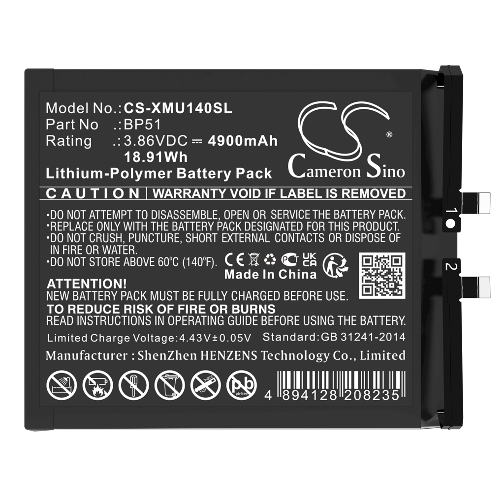 Compatible battery replacement for Xiaomi BP51