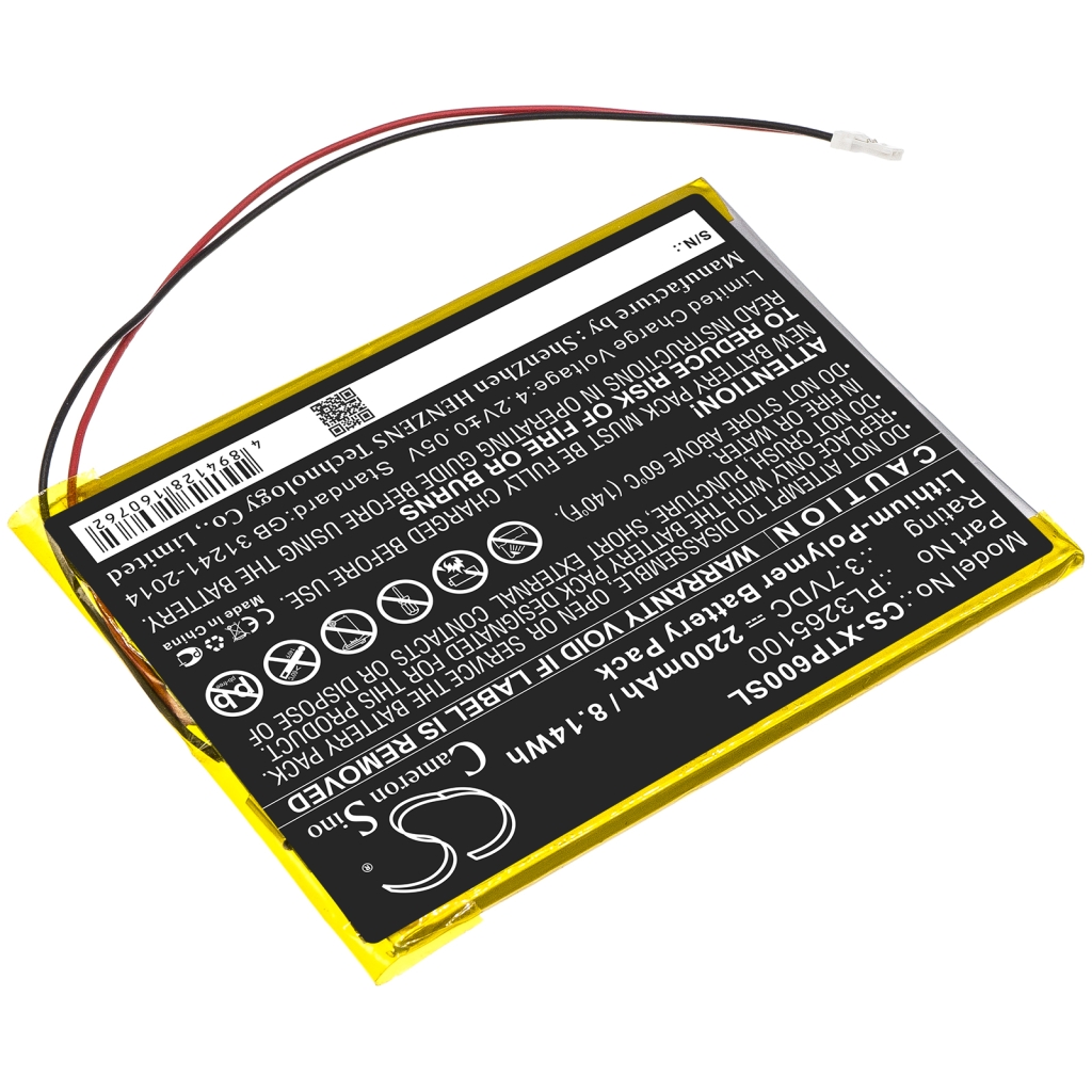 Compatible battery replacement for Xtool PL3265100