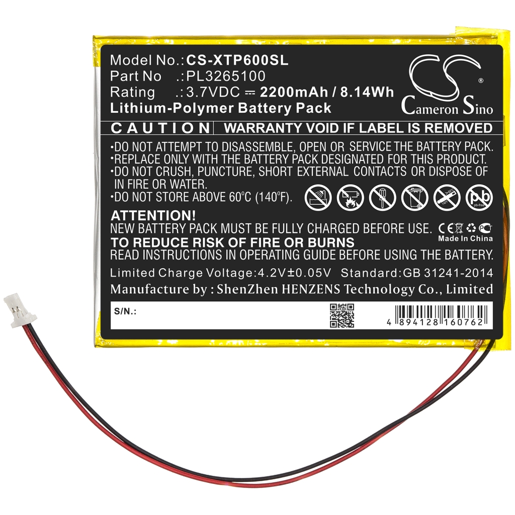 Battery Replaces PL3265100