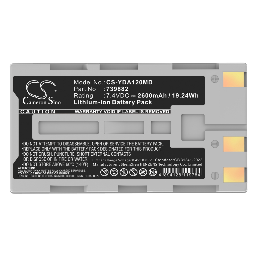 Compatible battery replacement for Yokogawa 739882