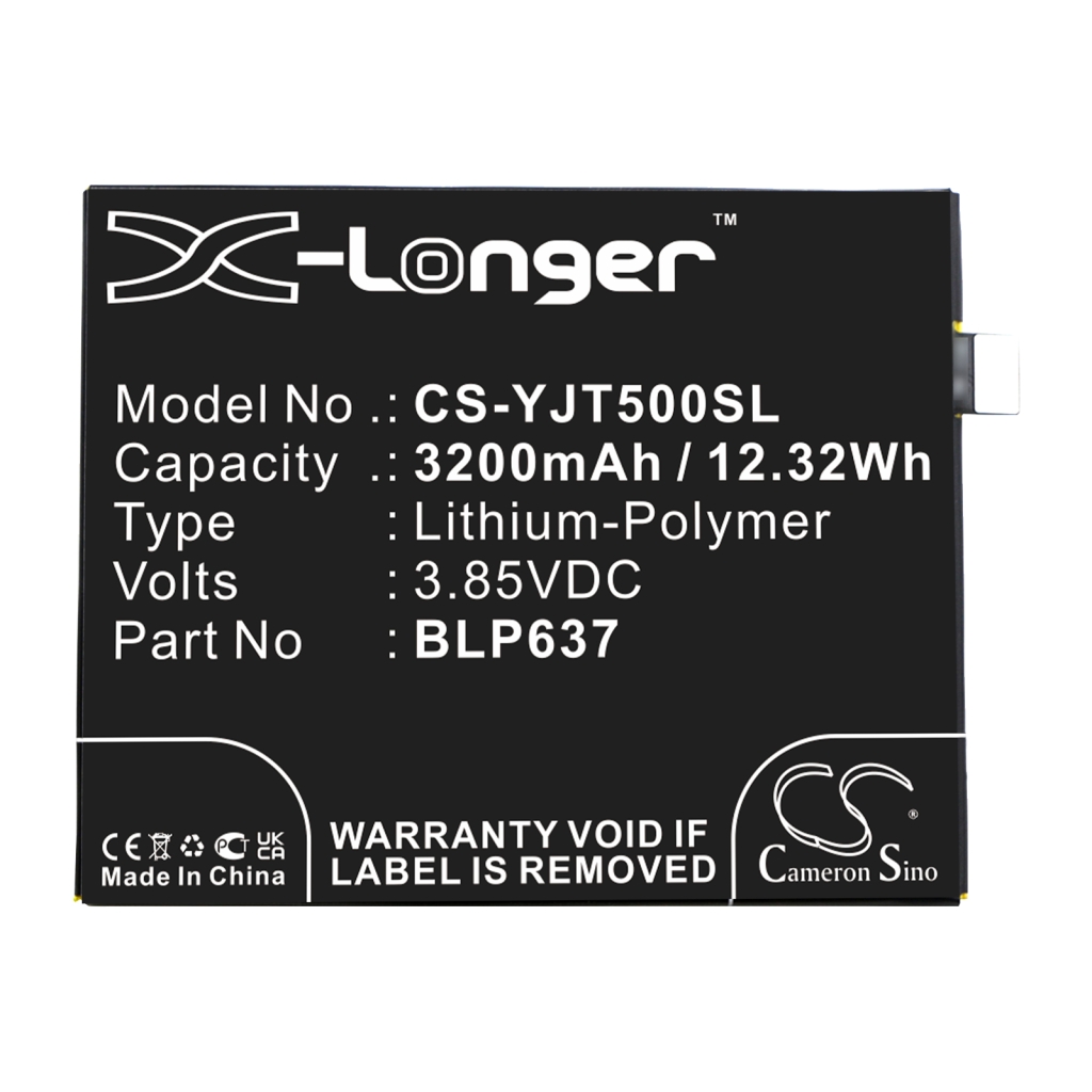 Compatible battery replacement for Oneplus BLP637