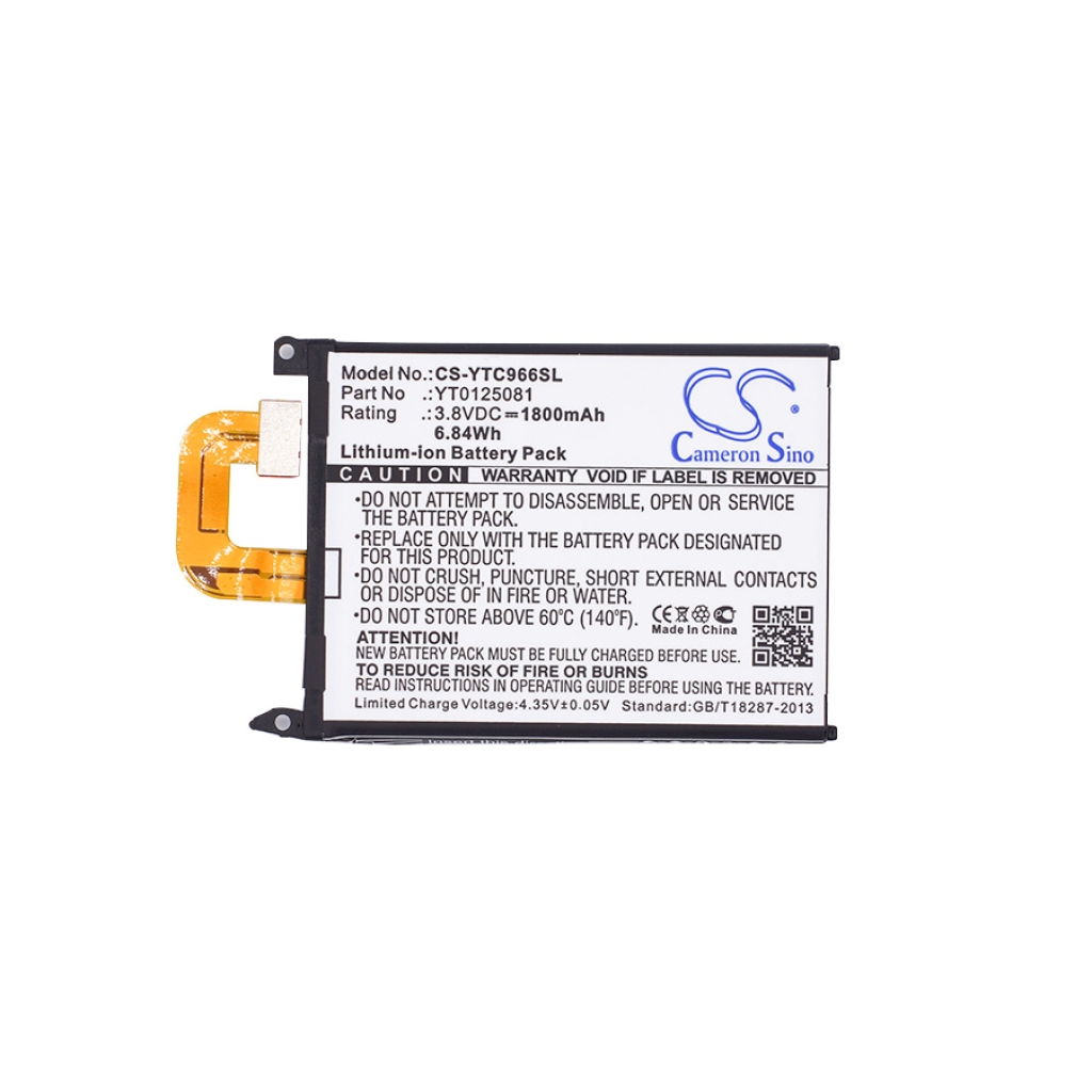 Compatible battery replacement for Yotaphone YT0125081