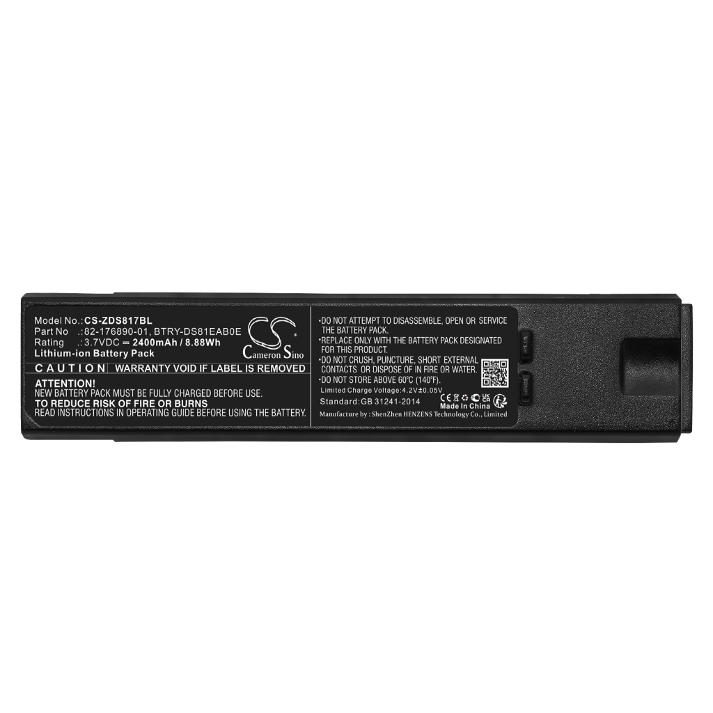 BarCode, Scanner Battery Zebra CS-ZDS817BL