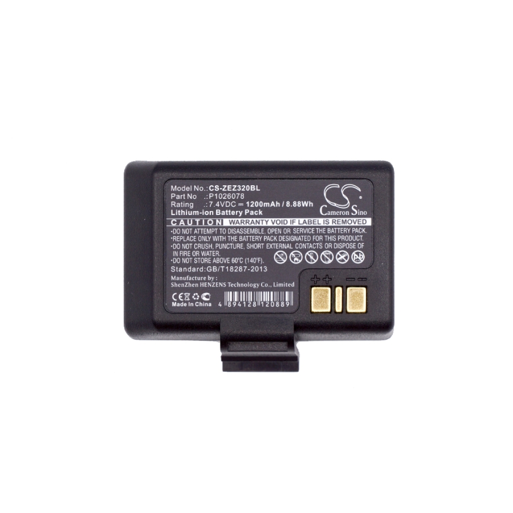 Compatible battery replacement for Zebra P1026078