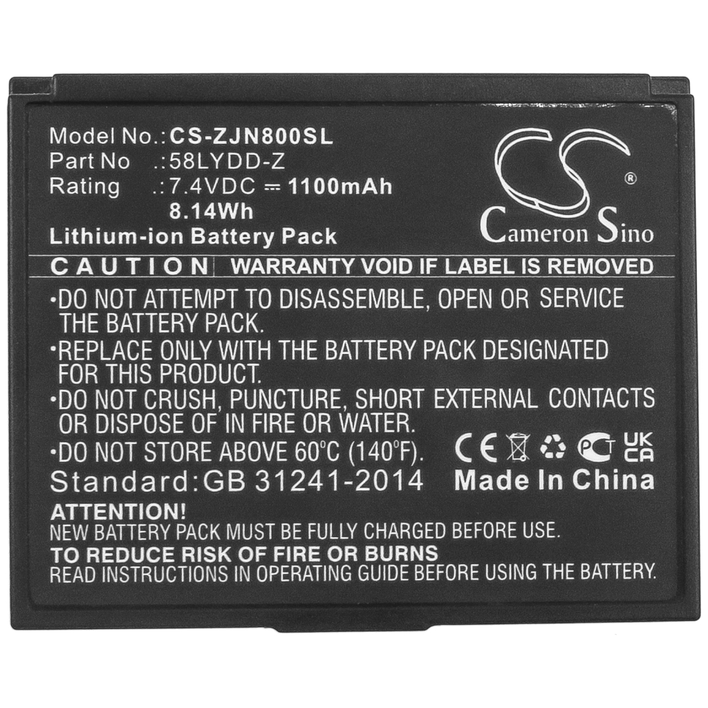 Batterie d'imprimante Zjiang CS-ZJN800SL