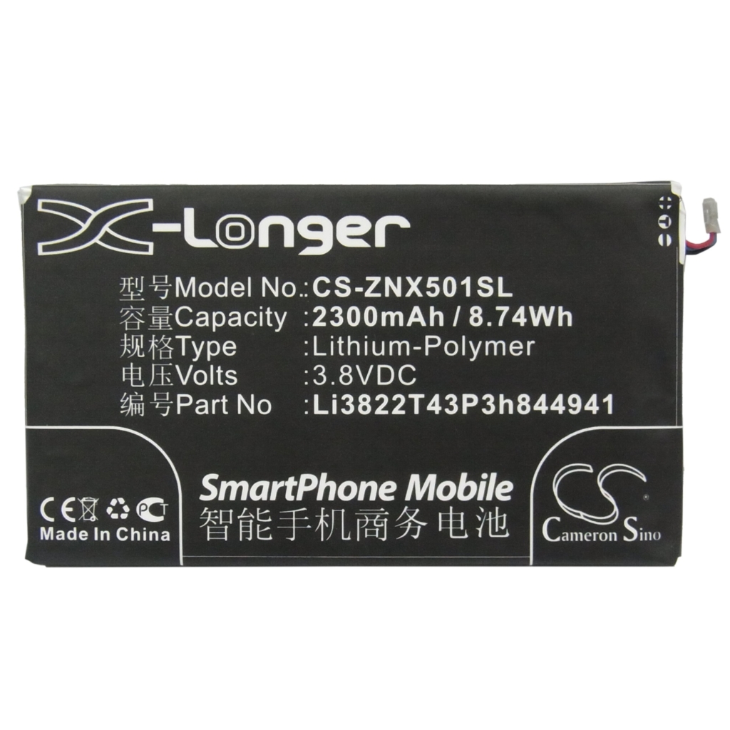 Compatible battery replacement for ZTE LI3822T43P3H844941