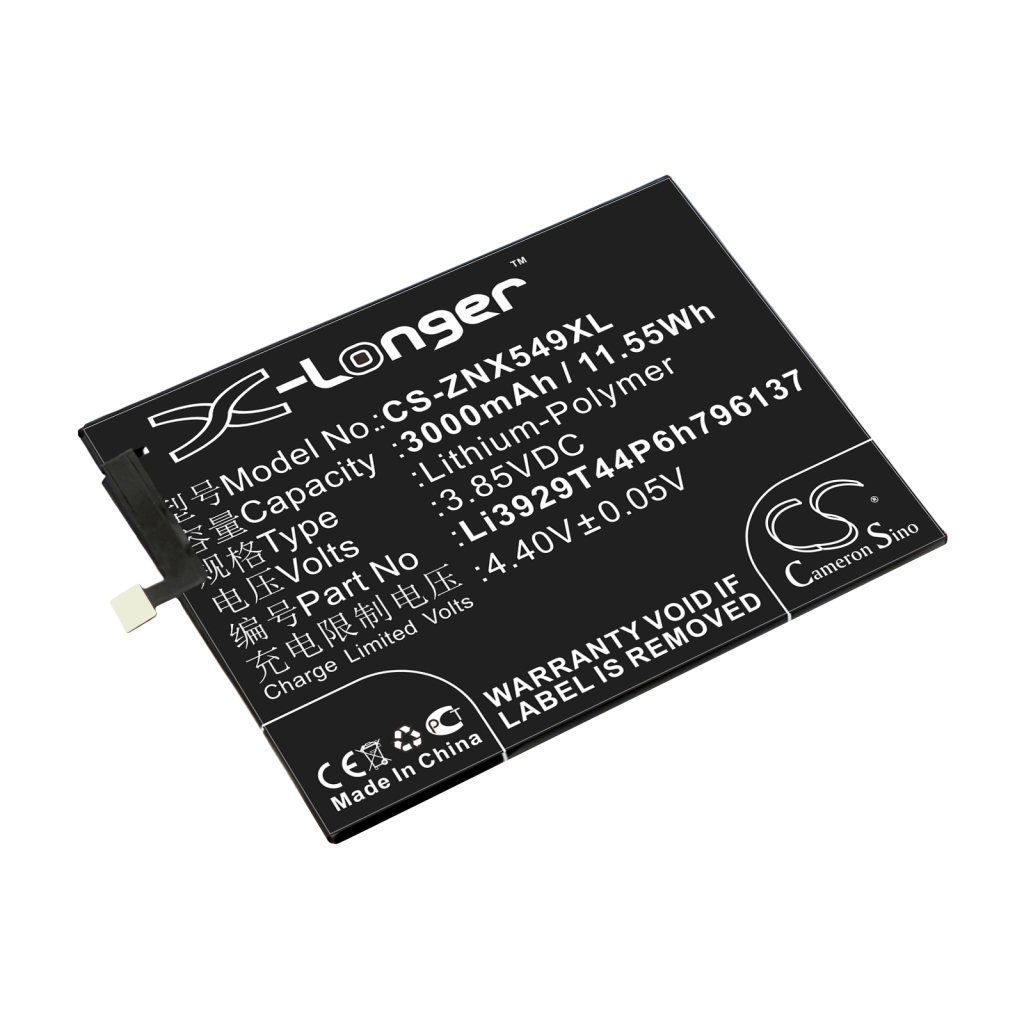 Remplacement de batterie compatible pour ZTE LI3929T44P6H796137