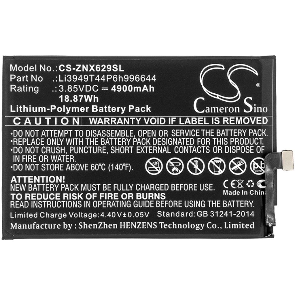 Batteries Remplace Li3949T44P6h996644