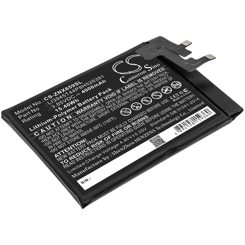 Compatible battery replacement for ZTE LI3945T44P8H526391