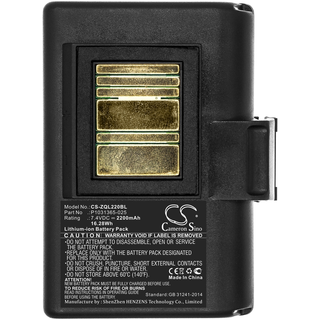 Batterie d'imprimante Zebra CS-ZQL220BL