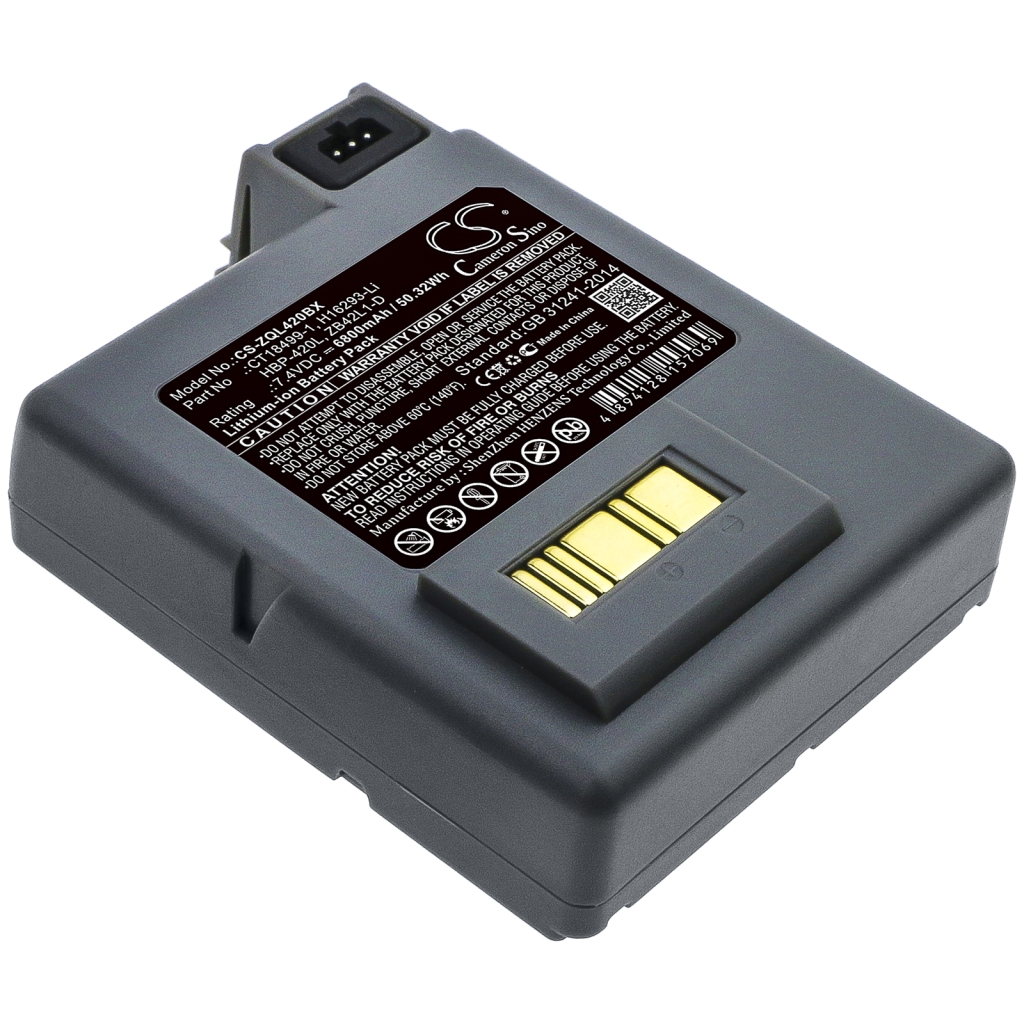 Batterie d'imprimante Zebra CS-ZQL420BX