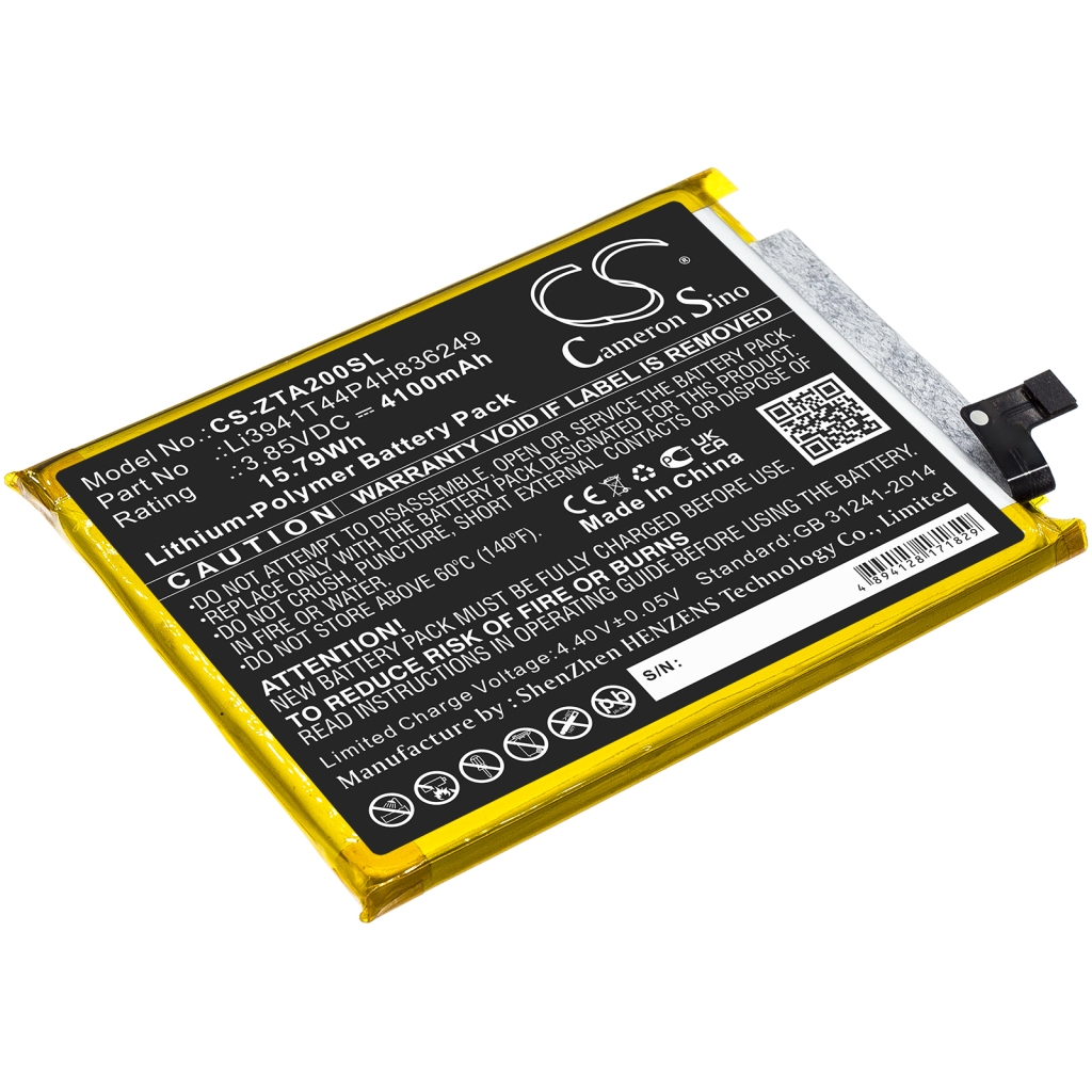 Compatible battery replacement for ZTE LI3941T44P4H836249