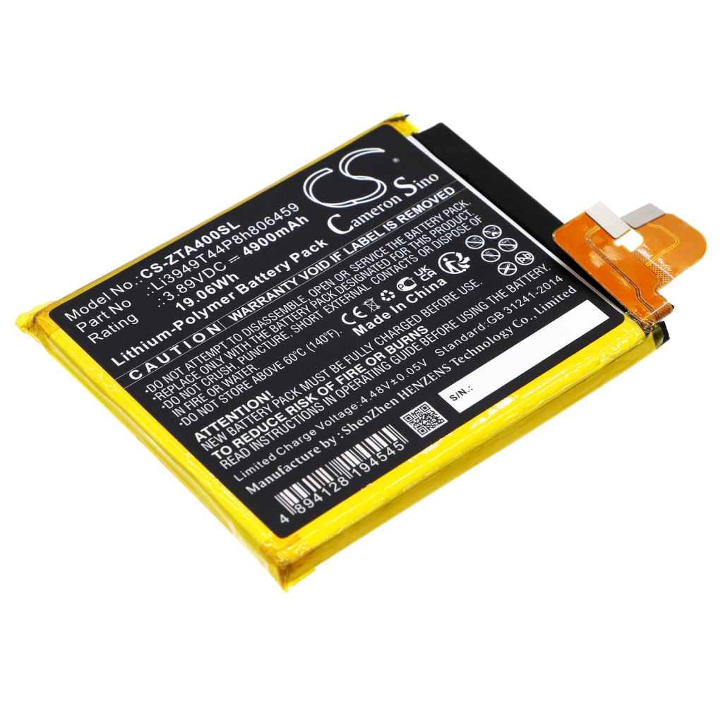 Compatible battery replacement for ZTE LI3949T44P8H806459