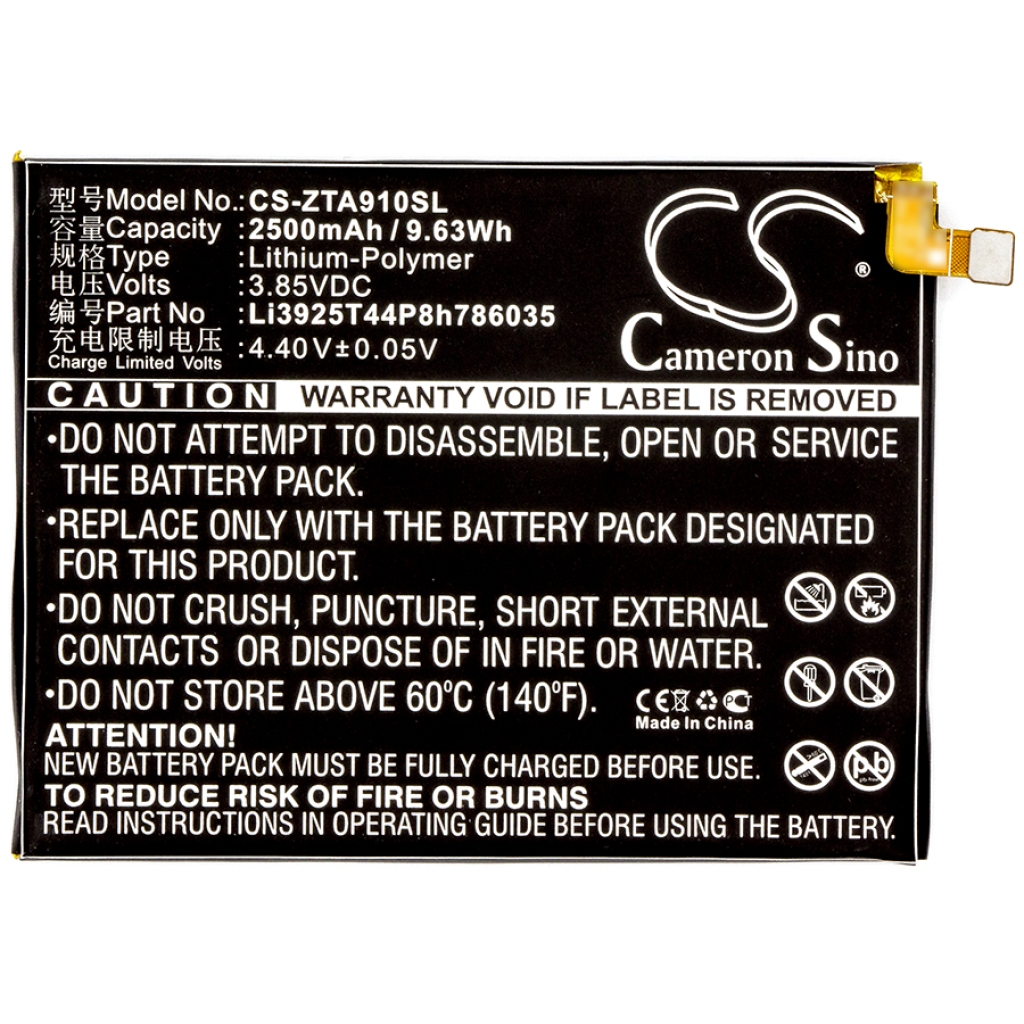 Batteries Remplace Li3925T44P8h786035