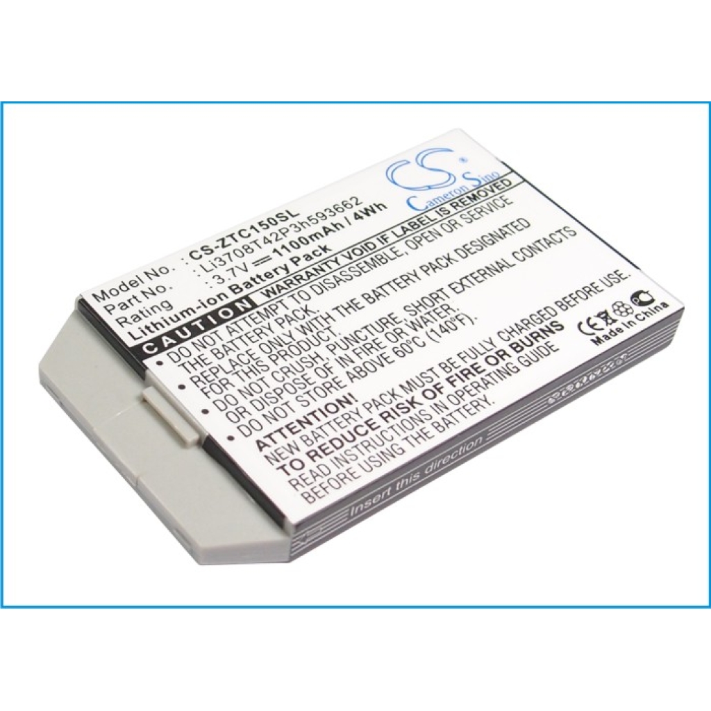 Remplacement de batterie compatible pour ZTE LI3708T42P3H593662