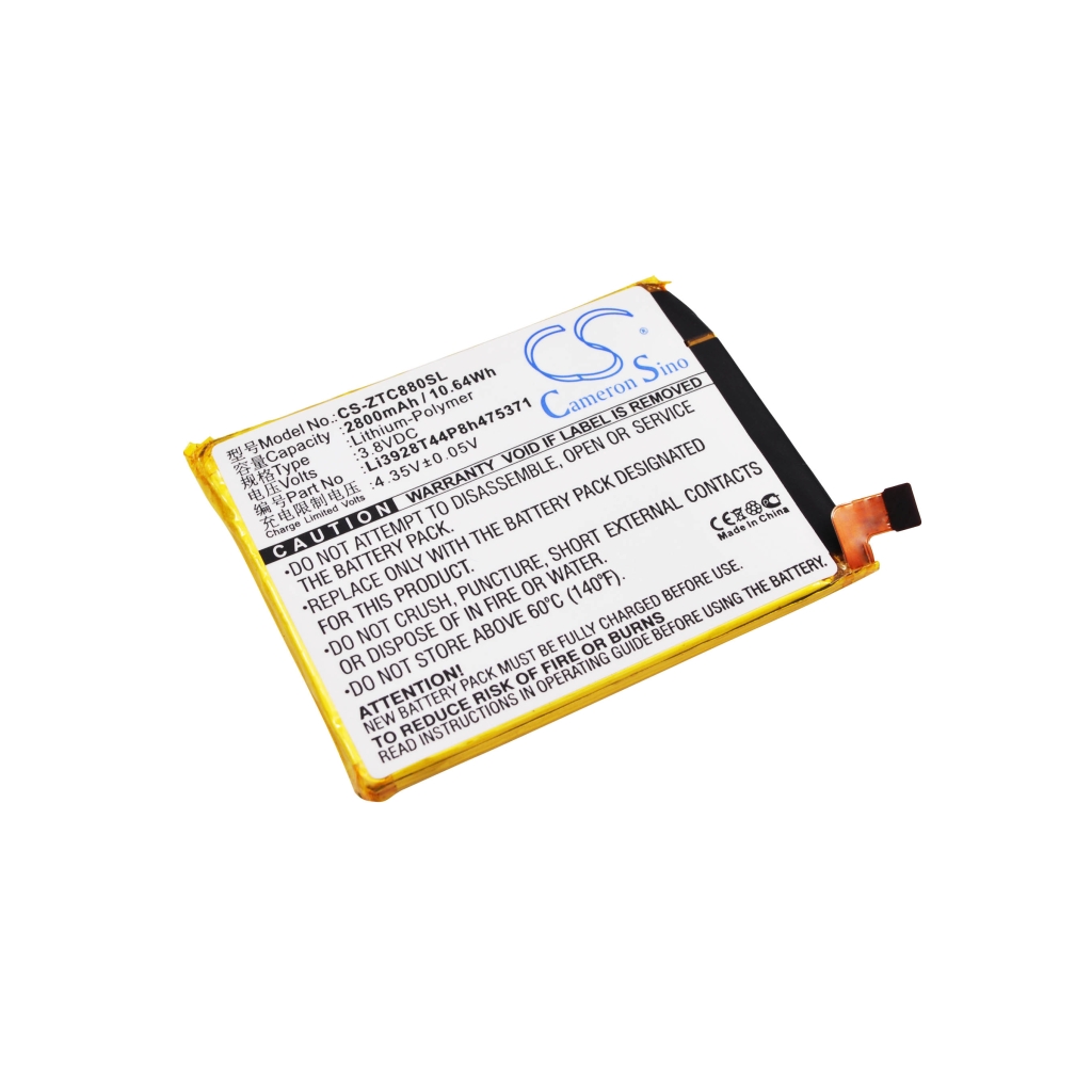 Compatible battery replacement for ZTE LI3928T44P8H475371