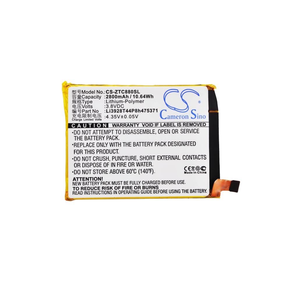 Batteries Remplace Li3928T44P8h475371