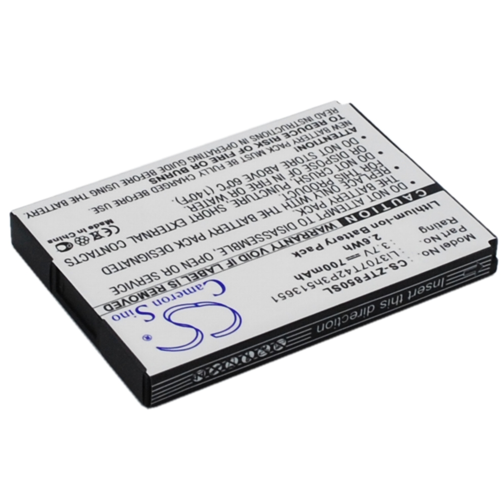 Compatible battery replacement for ZTE LI3707T42P3H513651