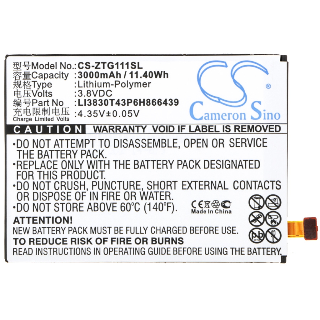 Battery Replaces LI3830T43P6H866439