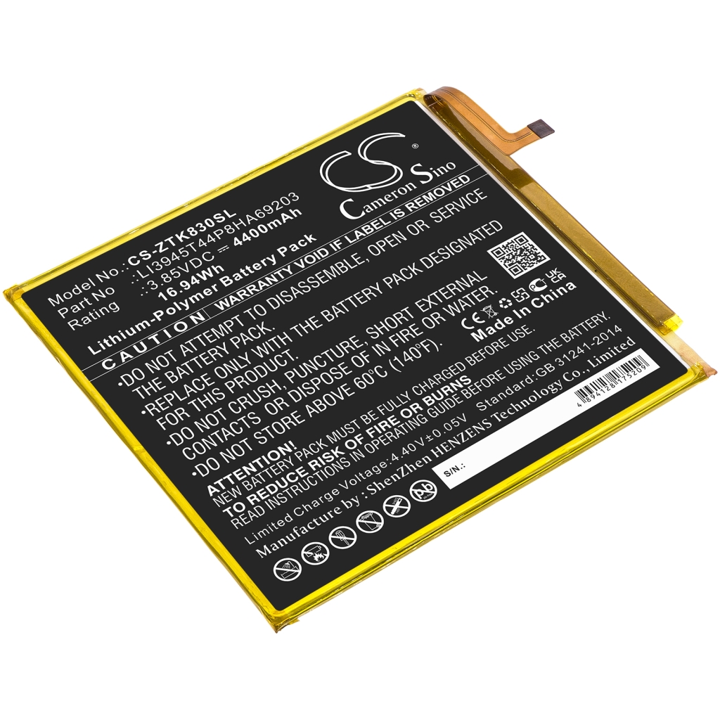 Tablette Batterie ZTE CS-ZTK830SL