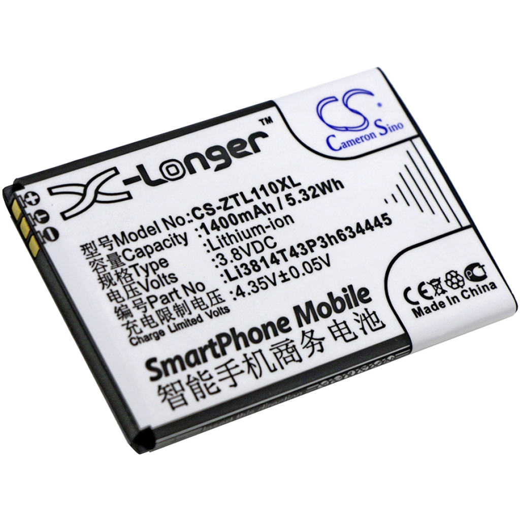 Remplacement de batterie compatible pour ZTE LI3814T43P3H634445