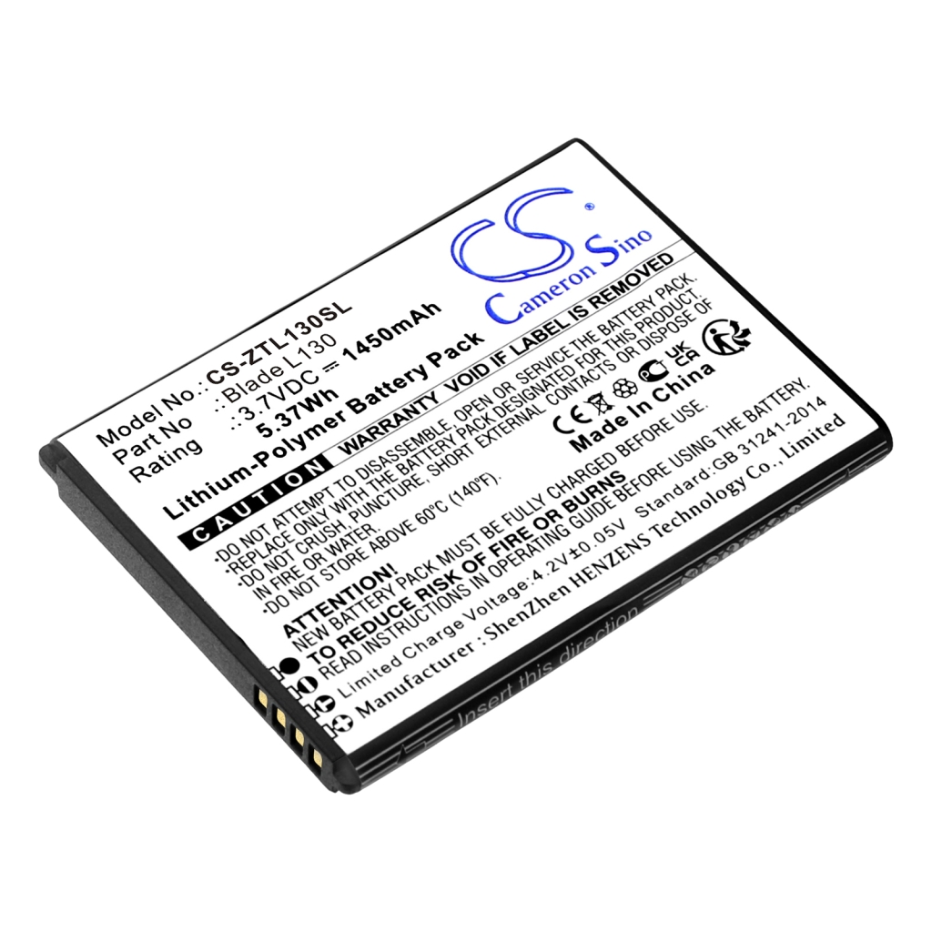 Compatible battery replacement for ZTE LI3816T43P4H604550