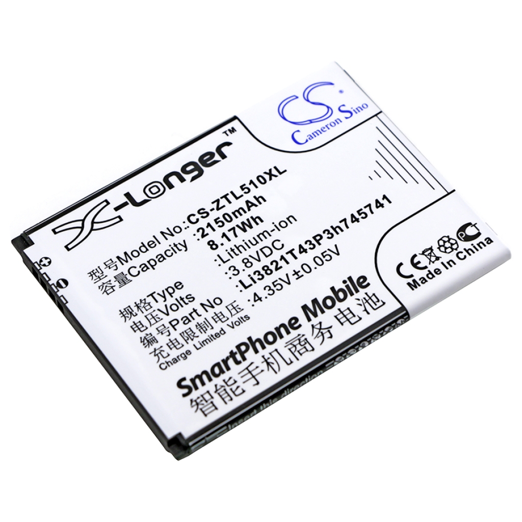 Compatible battery replacement for ZTE LI3821T43P3H745741