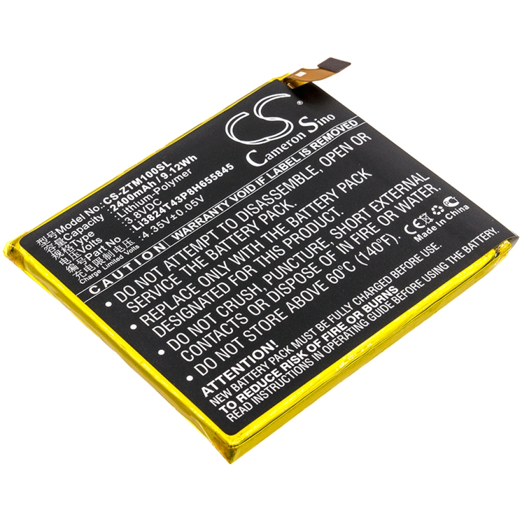 Remplacement de batterie compatible pour ZTE LI3824T43P8H655845