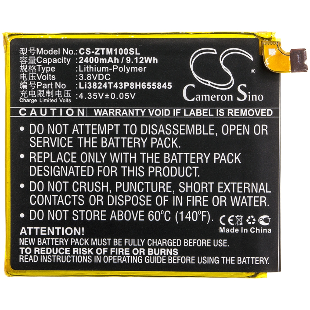 Batteries Remplace Li3824T43P8H655845