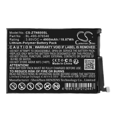 Remplacement de batterie compatible pour ZTE BL-49S-976546