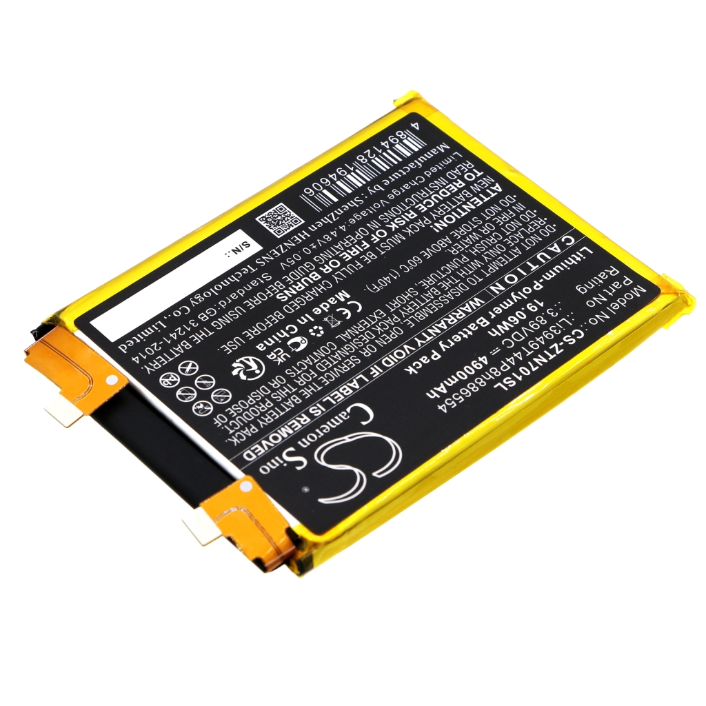 Compatible battery replacement for ZTE LI3949T44P8H886554