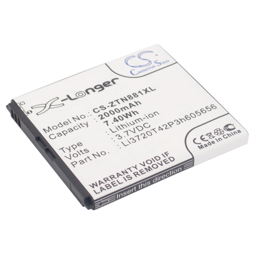 Batteries Remplace Li3720T42P3h605656