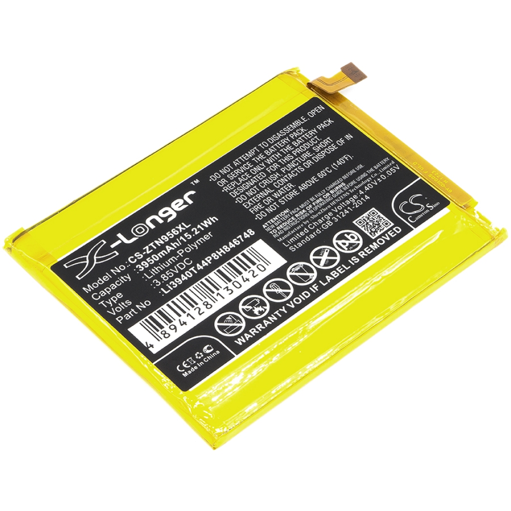 Remplacement de batterie compatible pour ZTE LI3940T44P8H846748