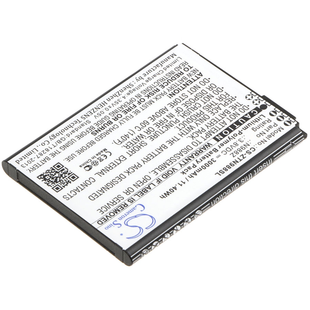 Compatible battery replacement for ZTE N988Z