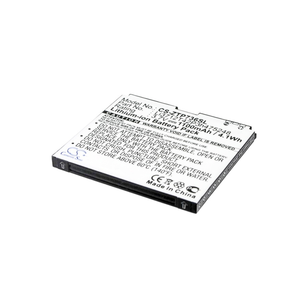 Compatible battery replacement for ZTE LI3712T42P3H475248