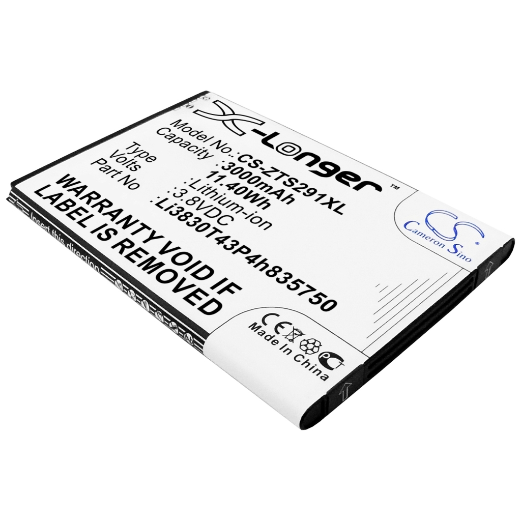 Compatible battery replacement for ZTE LI3830T43P4H835750