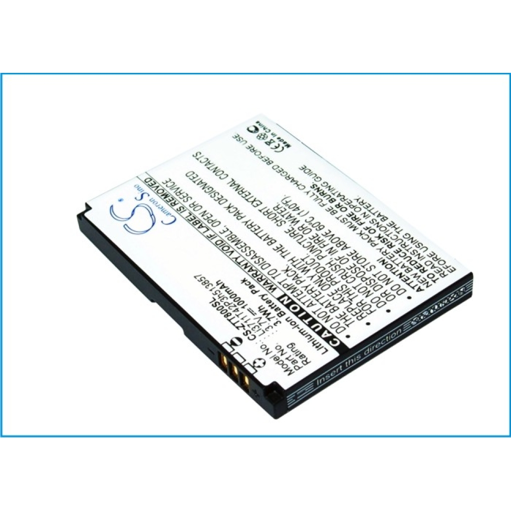 Remplacement de batterie compatible pour ZTE LI3711T42P3H513857