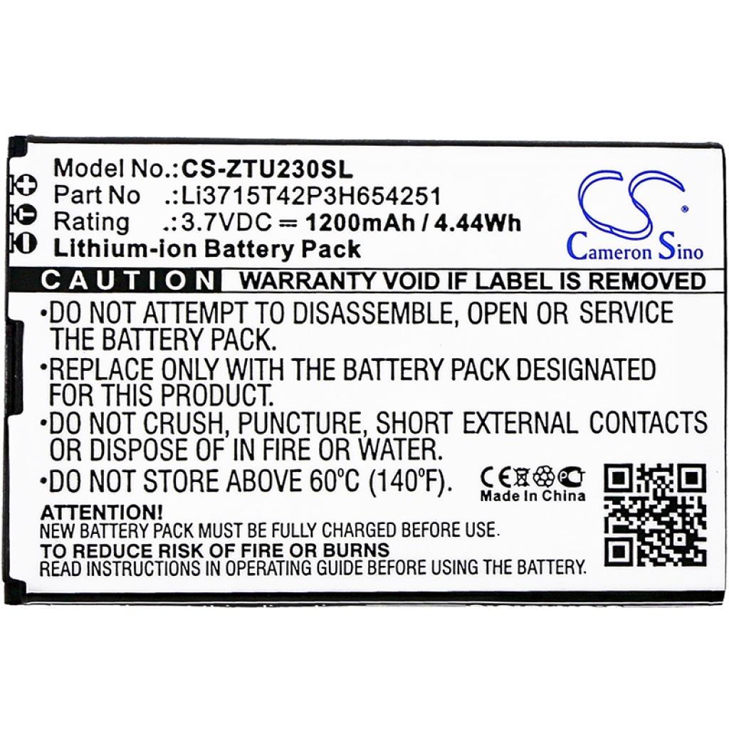 Batteries Remplace Li3715T42P3H654251