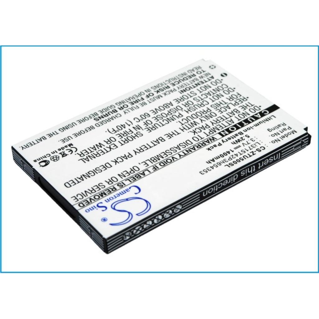 Compatible battery replacement for ZTE LI3715T42P3H654353