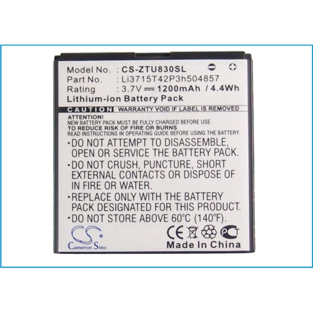 Batteries Remplace Li3715T42P3h504857-H