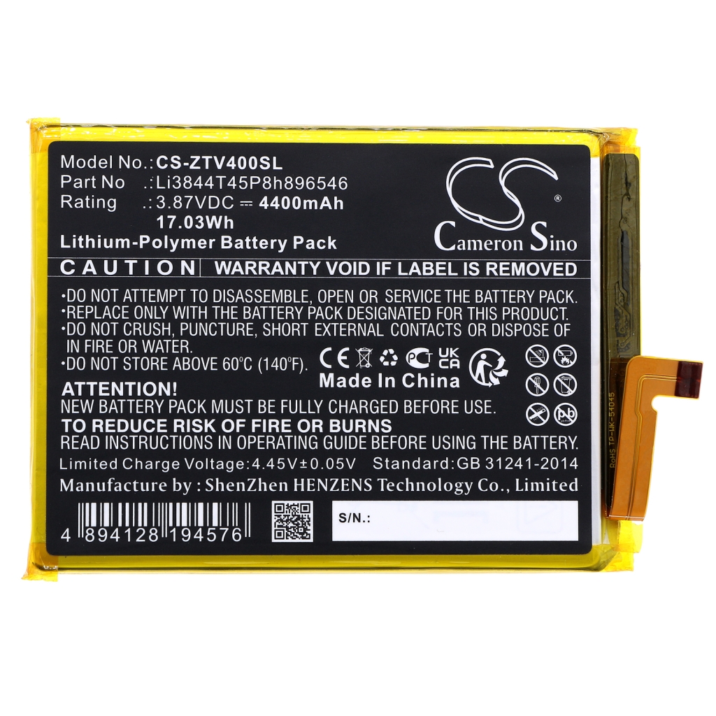 Batteries Remplace Li3844T45P8h896546