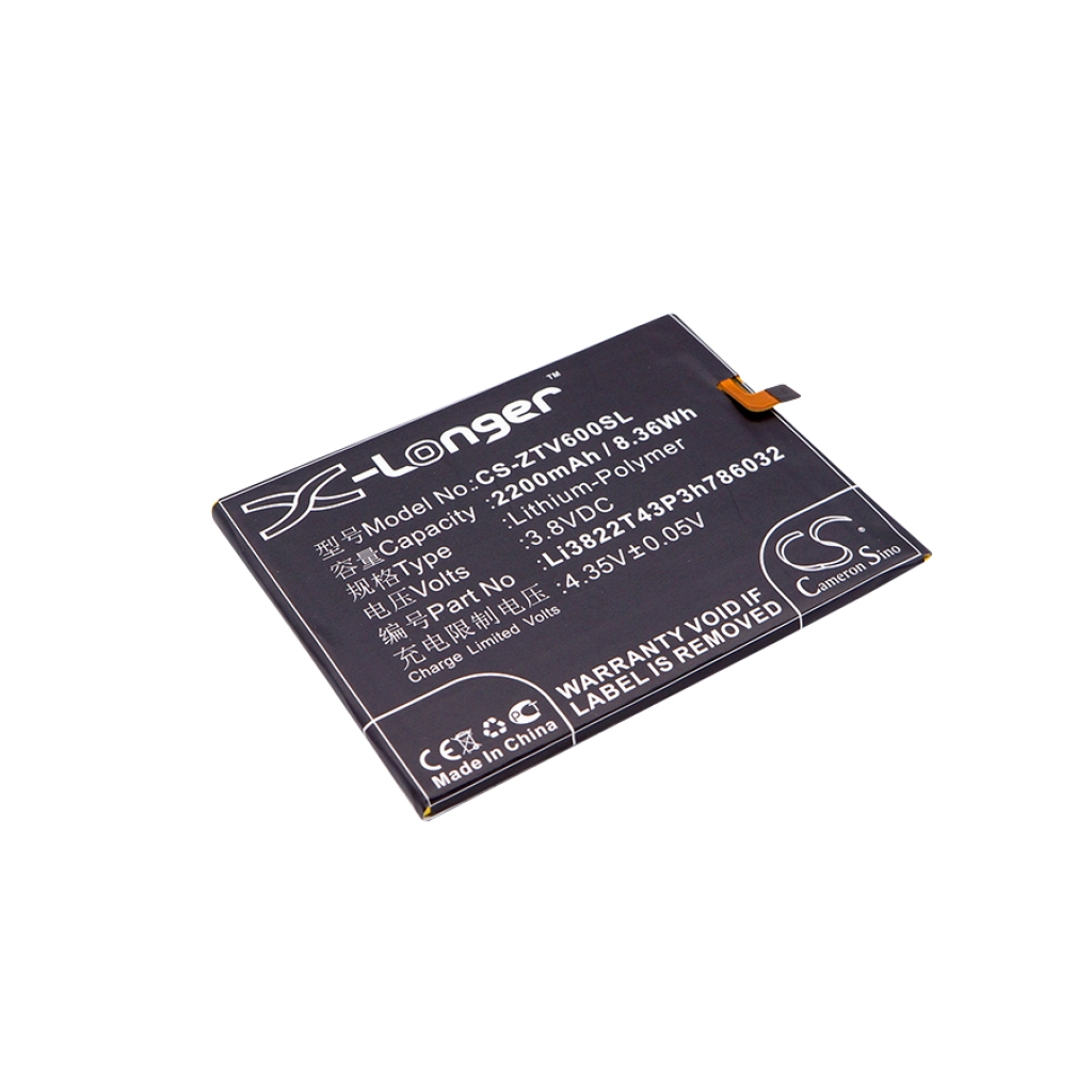 Remplacement de batterie compatible pour ZTE LI3822T43P3H786032