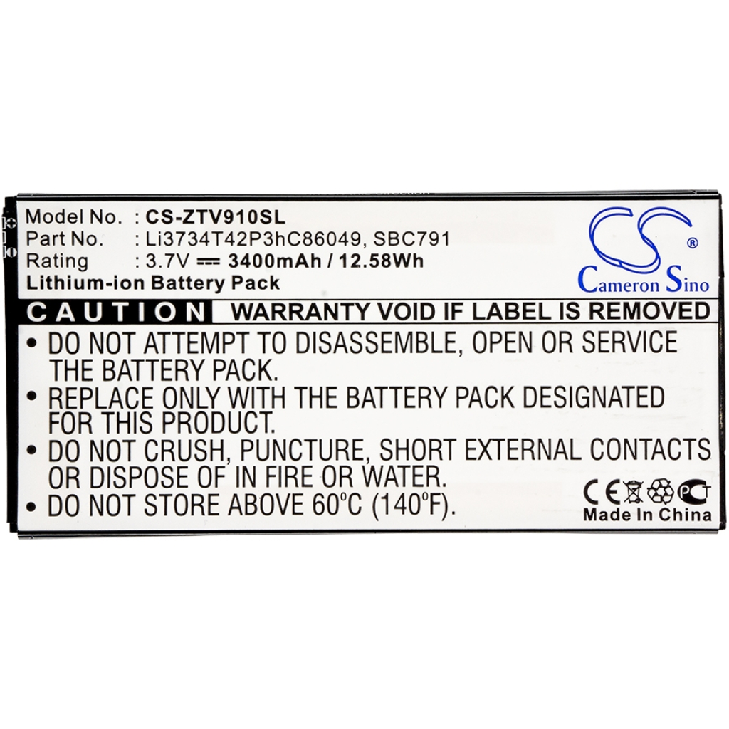 Batteries Remplace Li3734T42P3hC86049