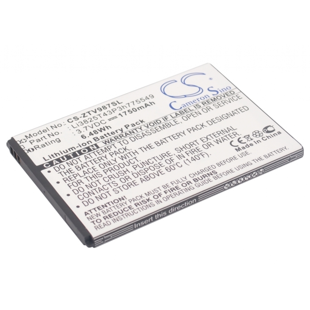 Remplacement de batterie compatible pour ZTE LI3825T43P3H775549