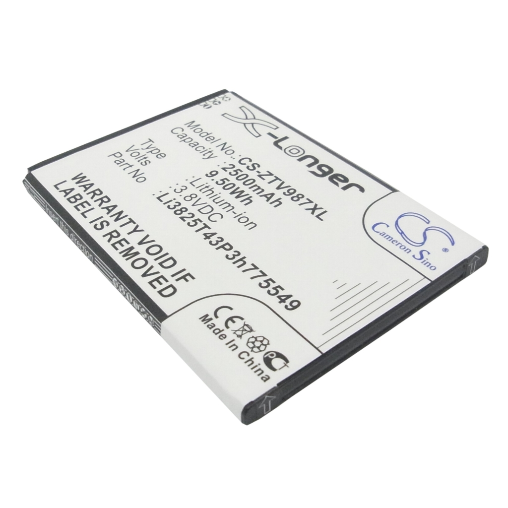 Compatible battery replacement for ZTE LI3825T43P3H775549