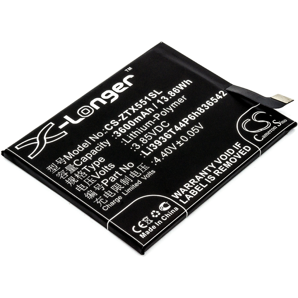 Compatible battery replacement for ZTE LI3936T44P6H836542