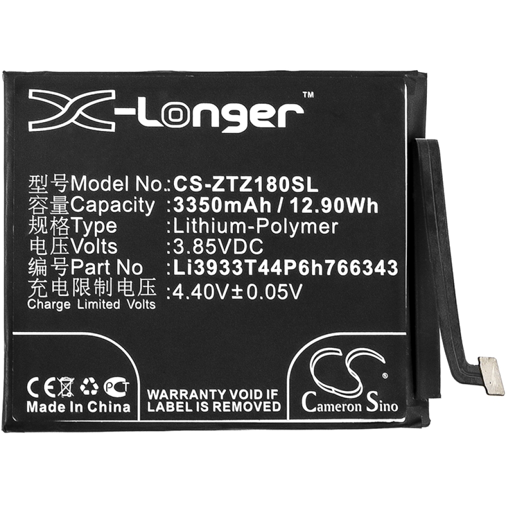 Remplacement de batterie compatible pour ZTE LI3933T44P6H766343