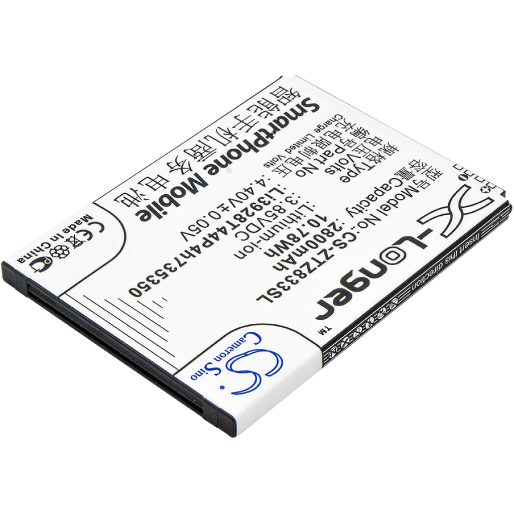 Remplacement de batterie compatible pour ZTE LI3928T44P4H735350